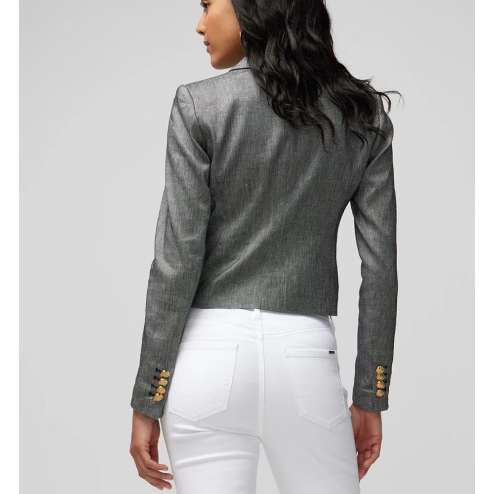 White House Black Market Cropped Linen Blend Studio Blazer 8 - Picture 12 of 14
